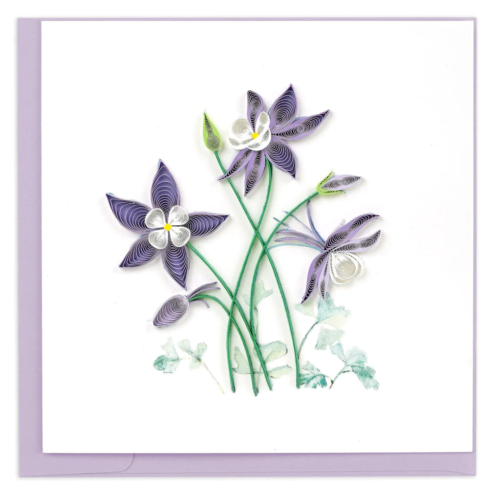 Floral Square Greeting Card by Quilling Card (17 Designs)