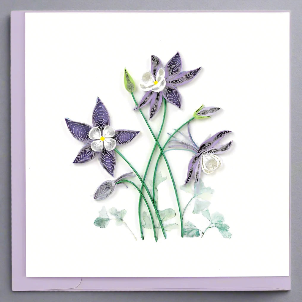 Floral Square Greeting Card by Quilling Card (17 Designs)