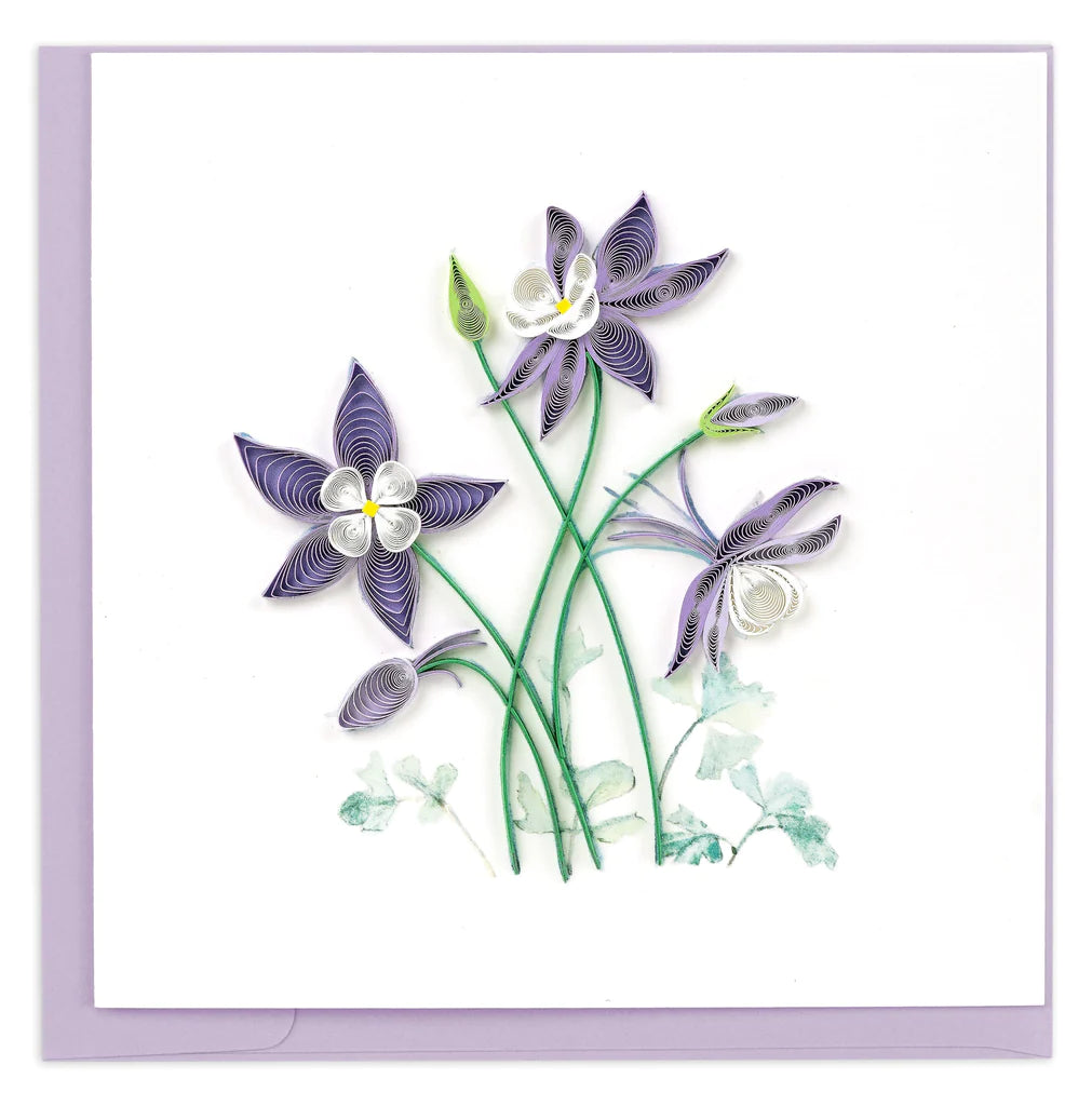 Floral Square Greeting Card by Quilling Card (17 Designs)