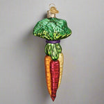 Rainbow Carrots Glass Ornament