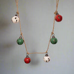 Red and Green Bell Ball Garland