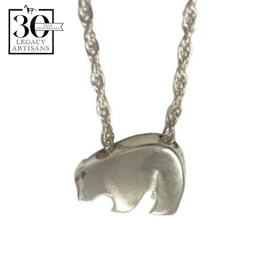 Baby Black Bear Silver Pendant by Sam Ferraro