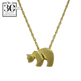 Baby Grizzly Gold Pendant by Sam Ferraro