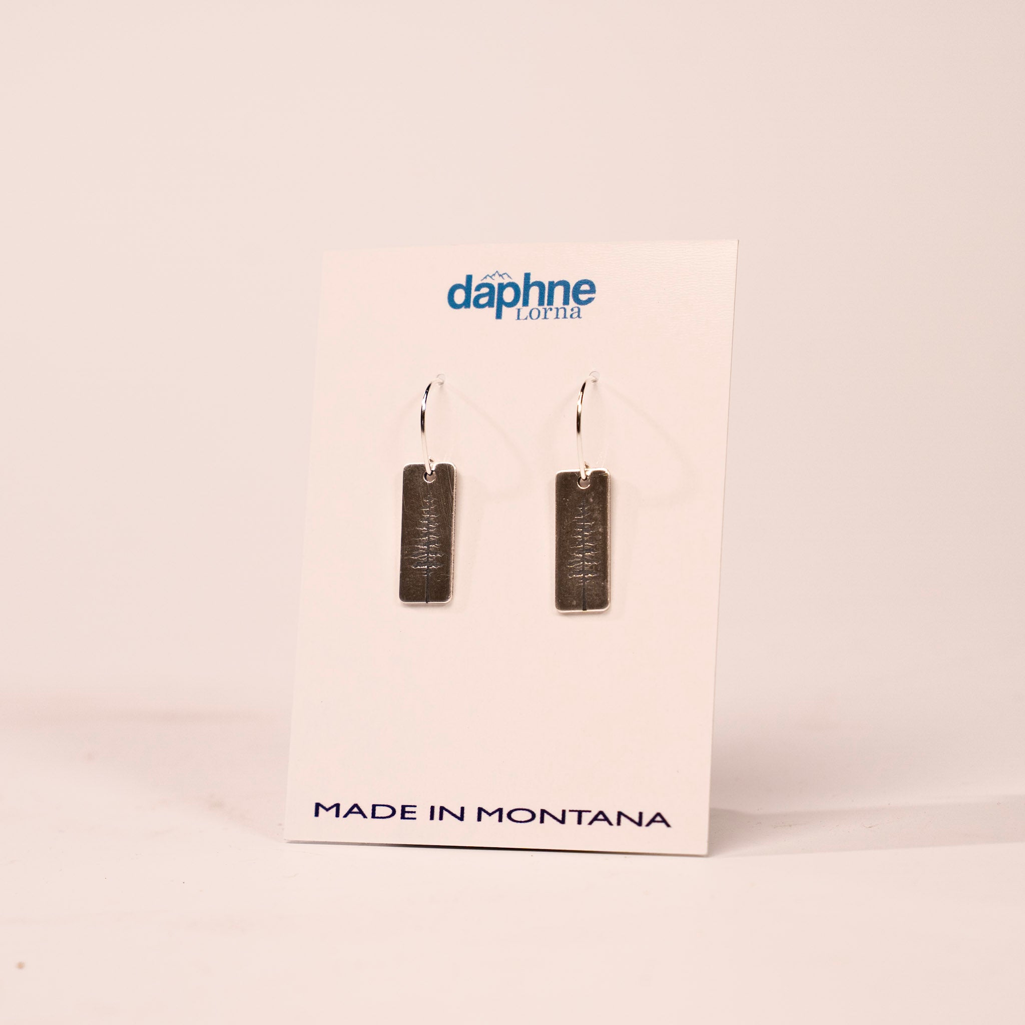 Silver Pine Earrings by Daphne Lorna