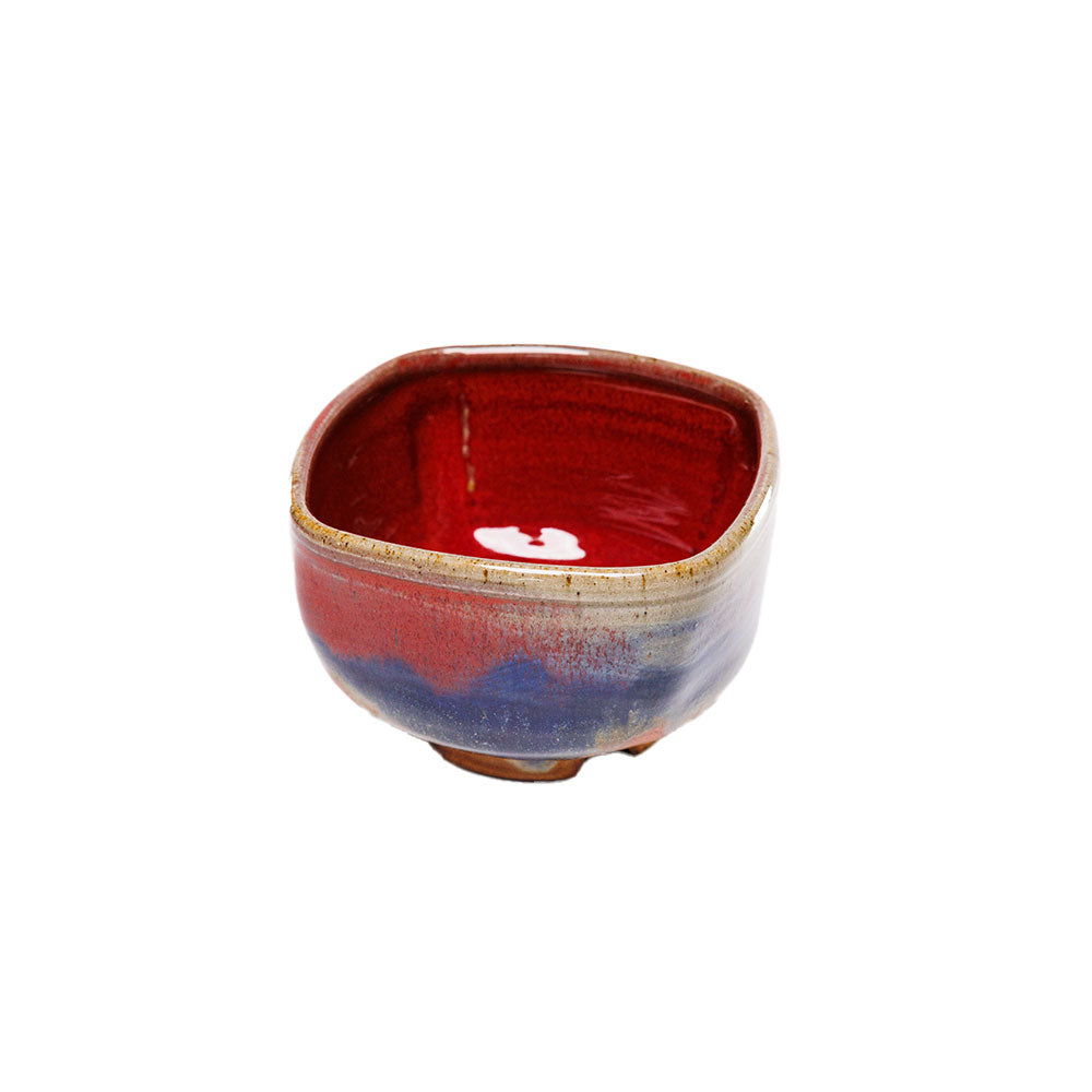 SquareRedBowlbyFireholePottery