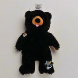 Stuffless Black Bear Squeaker Plush Toy by Tall Tails