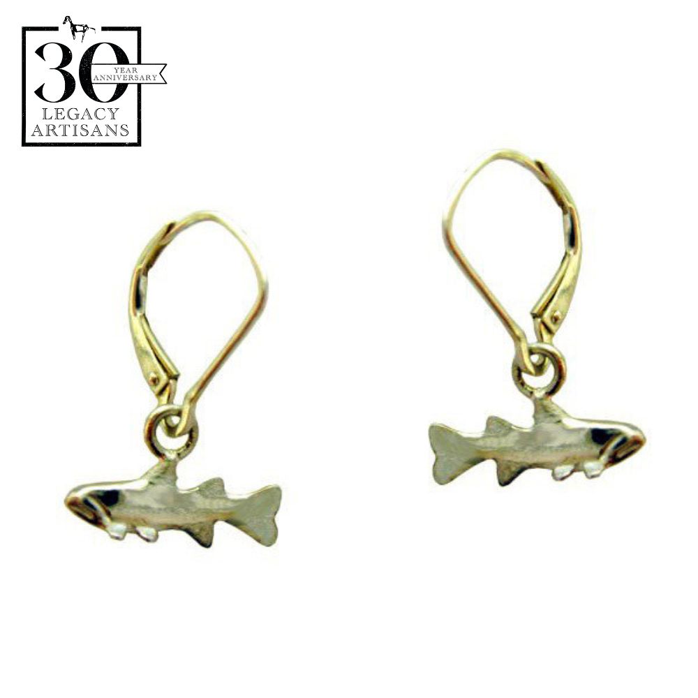 Trout Gold Earrings by Sam Ferraro