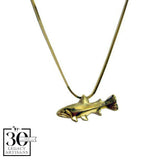 Trout Gold Pendant by Sam Ferraro