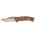 Zebra Wood Liner Lock Pocket Clip Knife by Buffalo Knives (4 Styles)