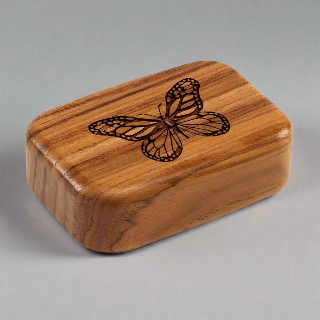 Wide Teak Secret Box by Heartwood Creations (5 Designs)