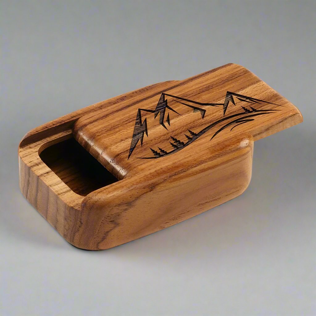 Wide Teak Secret Box by Heartwood Creations (5 Designs)