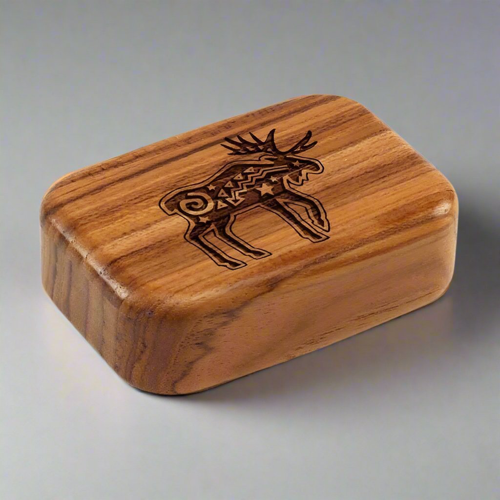 Wide Teak Secret Box by Heartwood Creations (5 Designs)