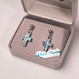 Wild Pearle Simple Cross Earrings by A.T. Storrs