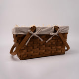 Wood Chip Picnic Basket with Liner