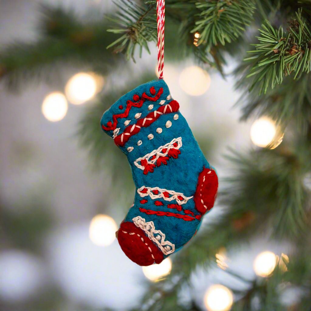 Wool Stocking Ornament by Ganz USA