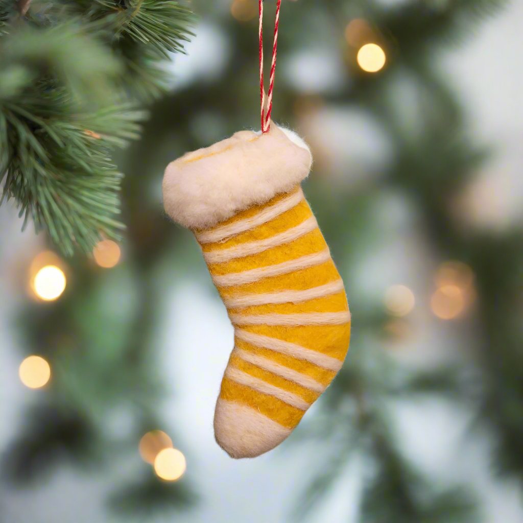 Wool Stocking Ornament by Ganz USA