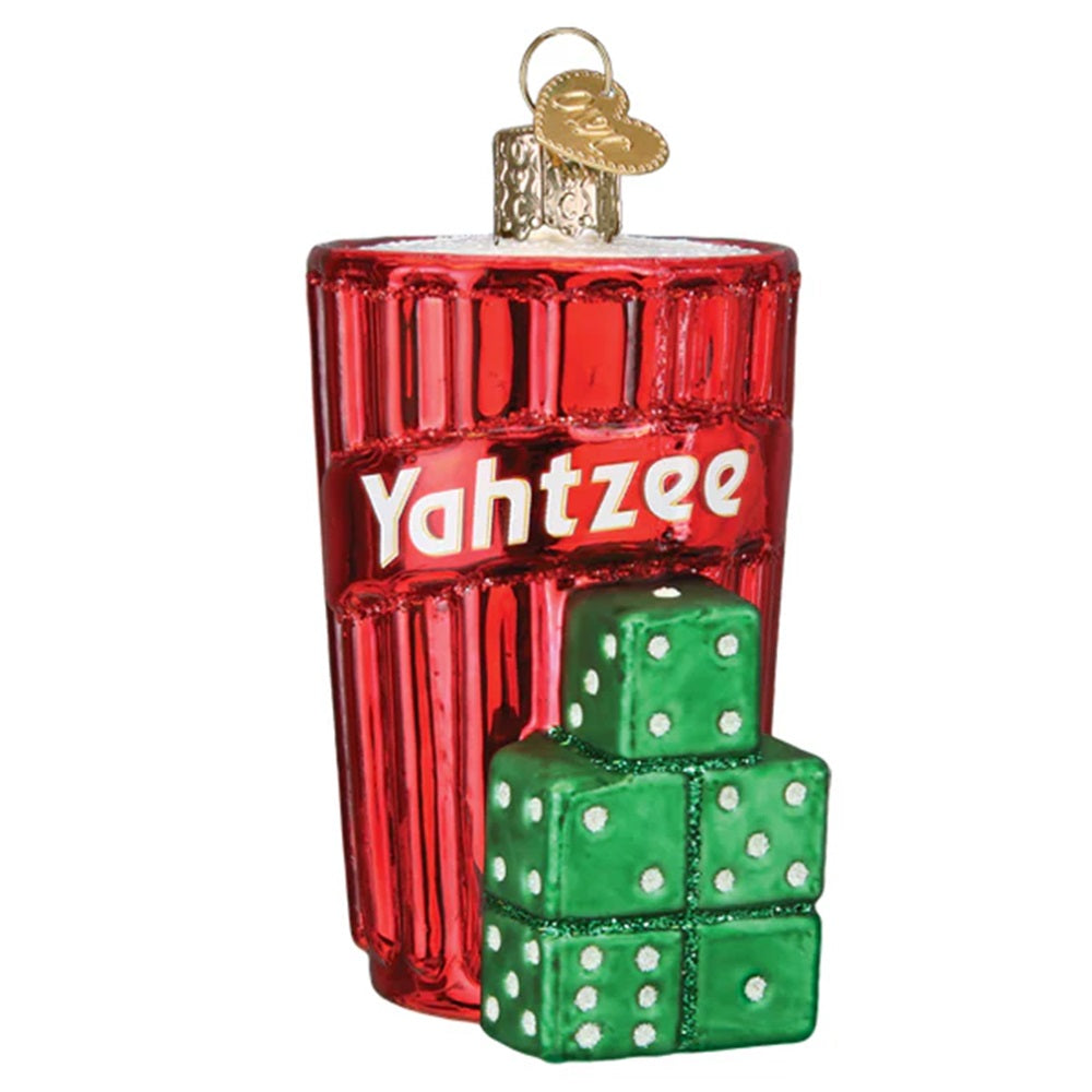 Yahtzee Glass Ornament