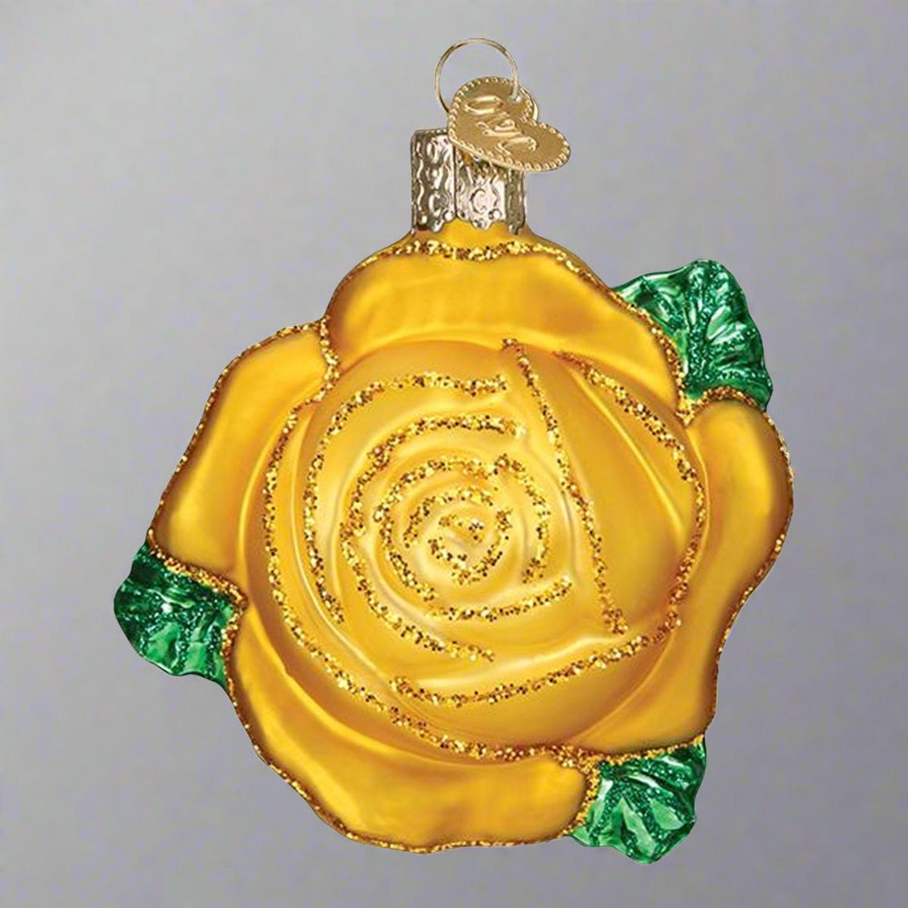 Yellow Rose Ornament by Old World Christmas