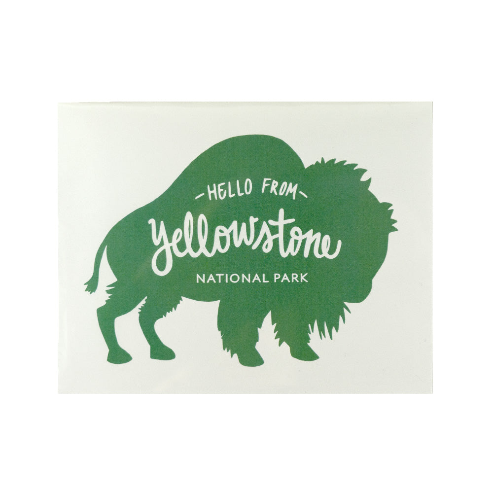 Yellowstone National Park Buffalo Card