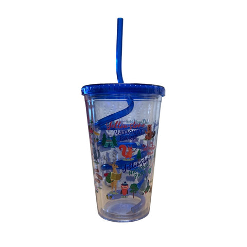 Yellowstone National Park Kids Cup with Curly Straw by The Hamilton Group