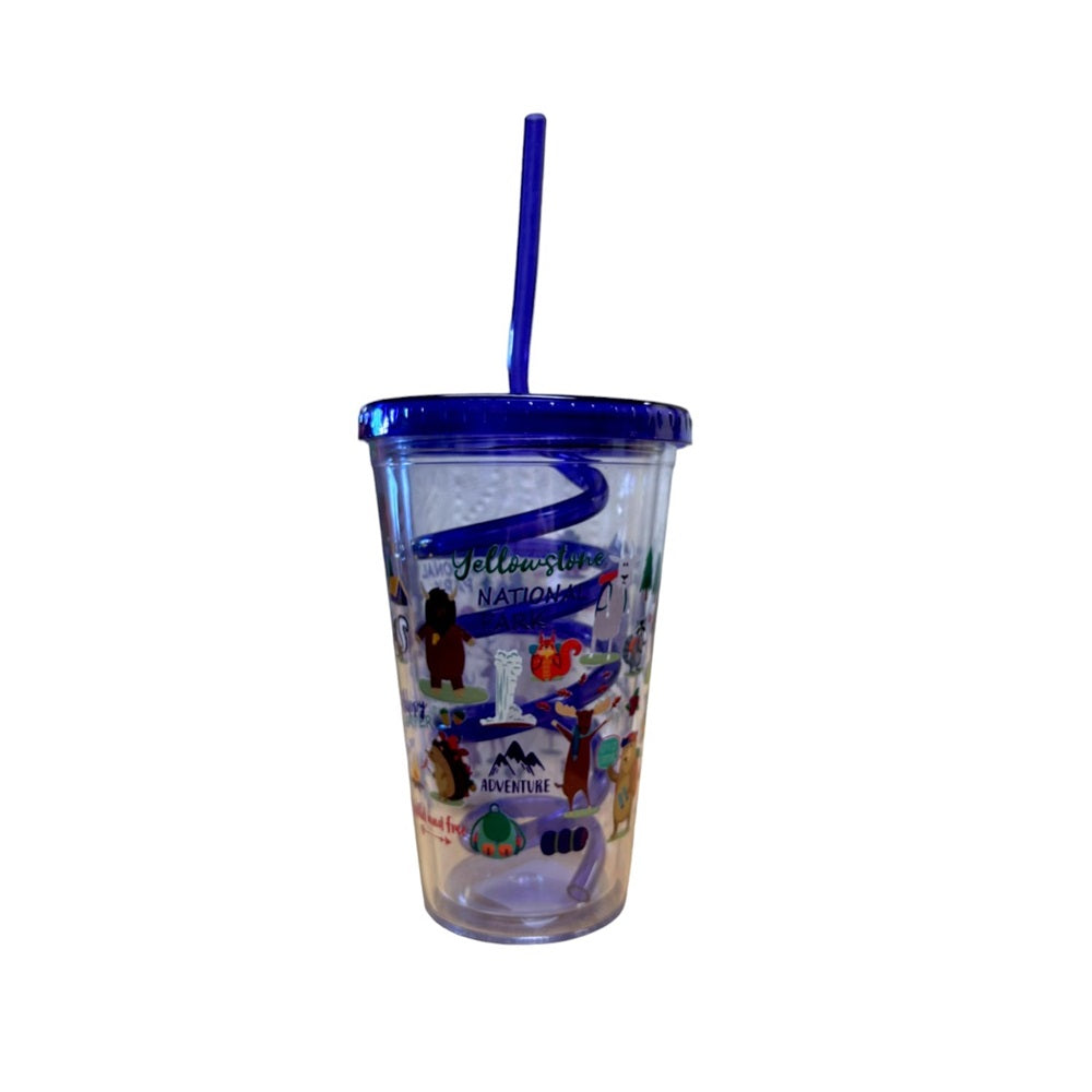 Yellowstone National Park Kids Cup with Curly Straw by The Hamilton Group