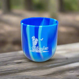 Yellowstone National Park Silipint Stemless Wine Glass by The Hamilton Group - blue swirl