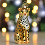 leopard glass ornament by old world christmas