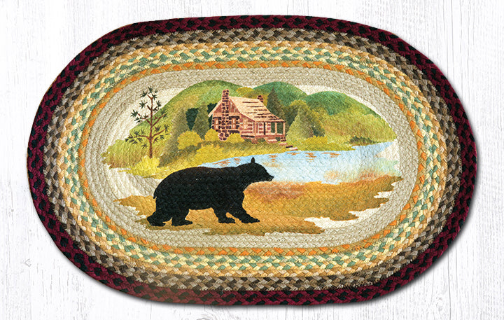 Black Bear and Trout Ceramic Utensil Holder
