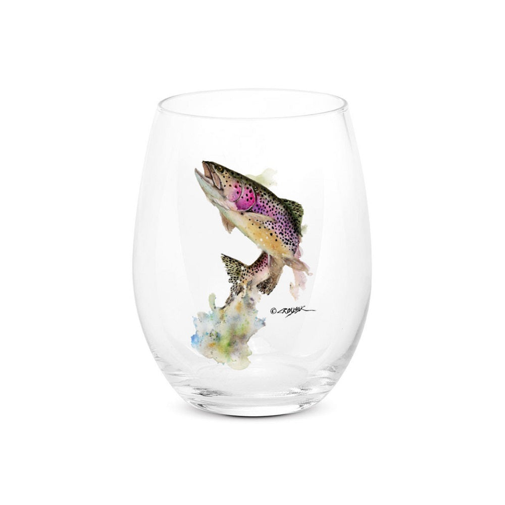 Stemless Wine Glass - Wild Leopard — Teal Fox Designs