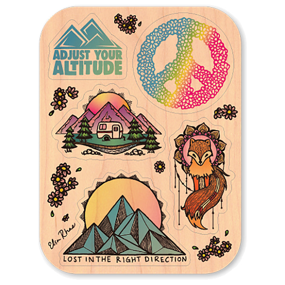 Mini Wooden Sticker Packs by Dust City Designs (12 styles)