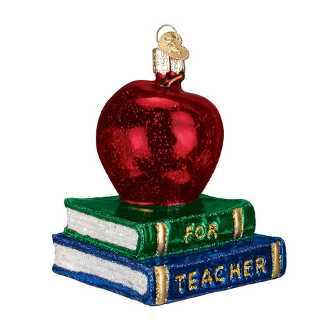 Teachers Apple Christmas Ornament by Old World Christmas at Montana Gift Corral